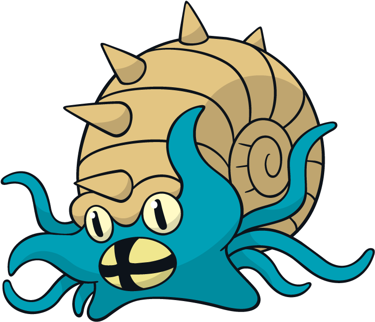 Omastar Pokemon Character Vector Art (800x800), Png Download
