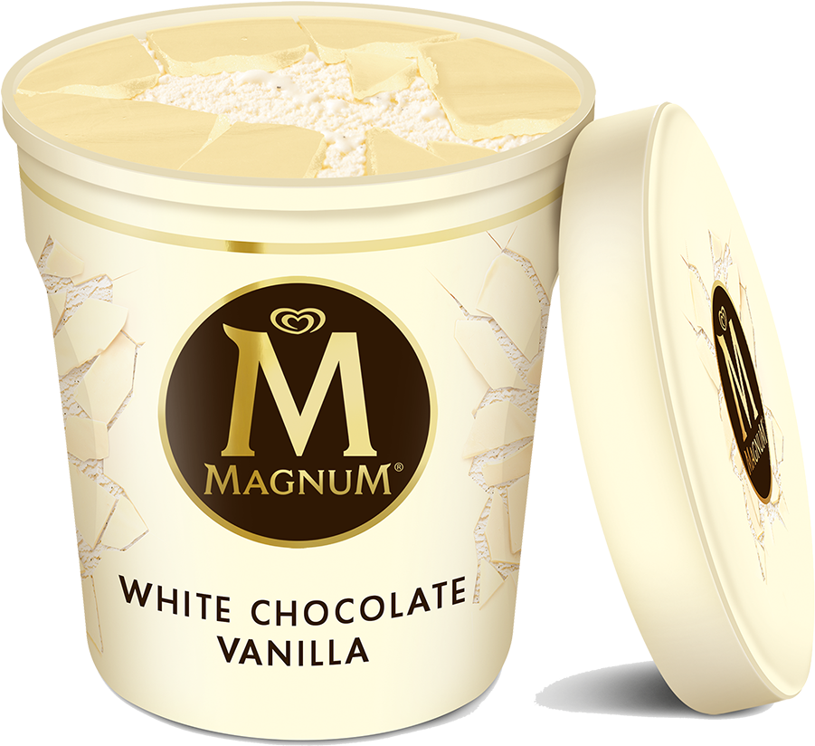 Enjoy Magnum White Chocolate Vanilla In An Indulgent (1000x2566), Png Download
