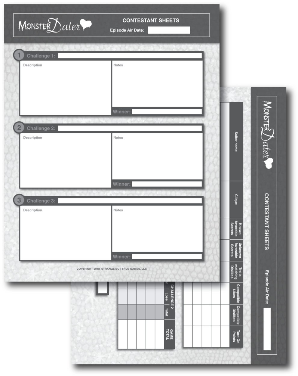 Contestant Sheets Preview (1000x1258), Png Download