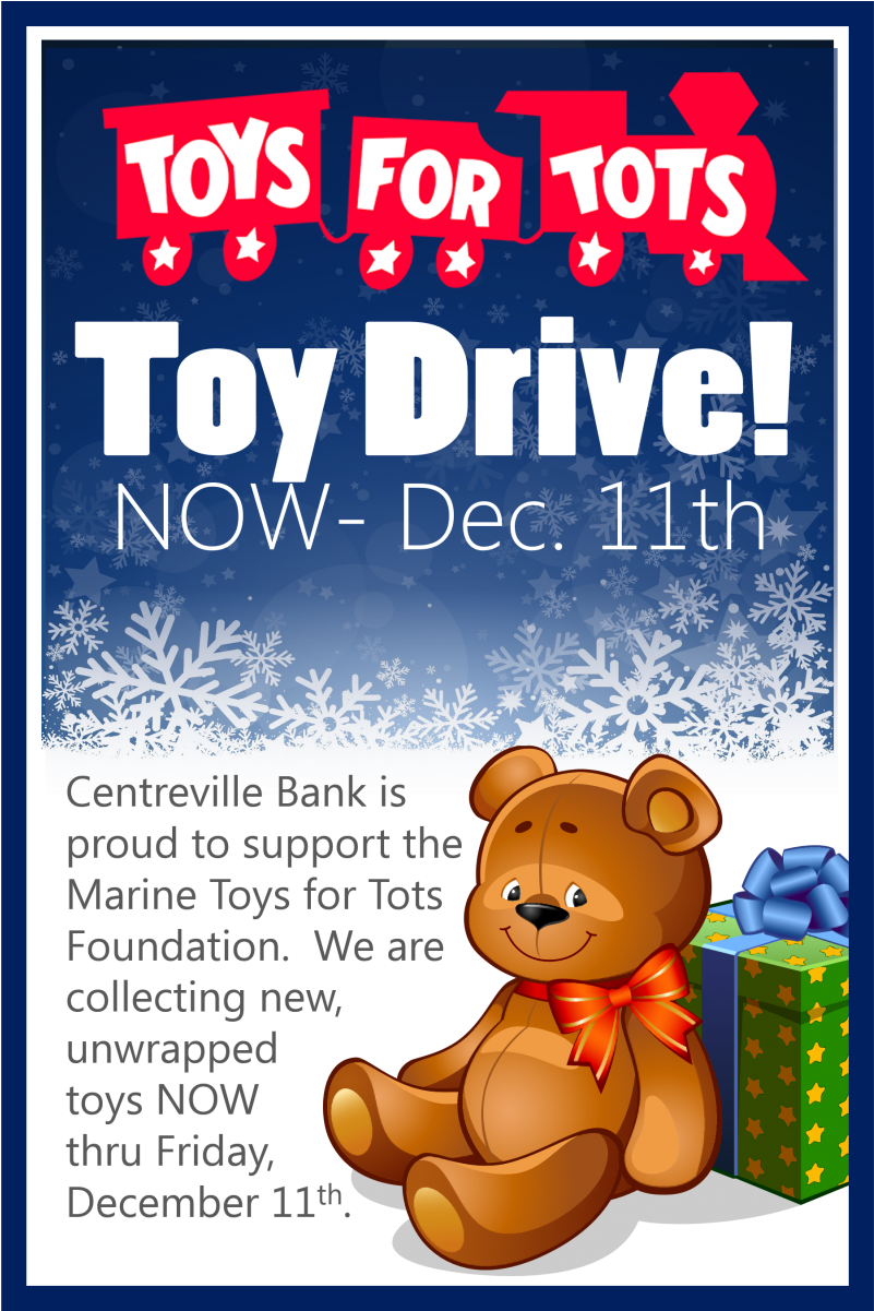 Centreville Bank Is Proud To Support The Marine Toys (917x1200), Png Download