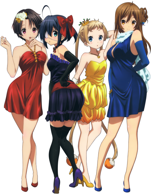 “dekomori Sanae, Nibutani Shinka, Takanashi Rikka, (500x626), Png Download