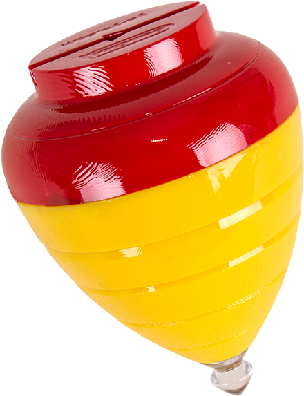 Red And Yellow Duncan Ripcord Spin Top (600x600), Png Download