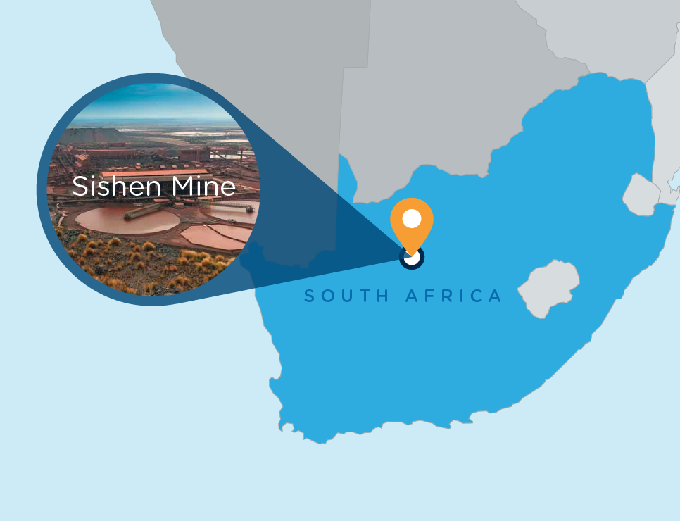 The Location Of The Sishen Mine In South Africa (966x740), Png Download
