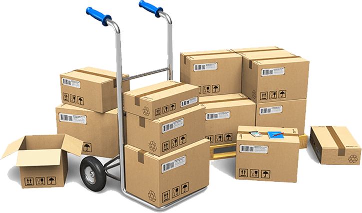 Boxes With Crate (725x427), Png Download