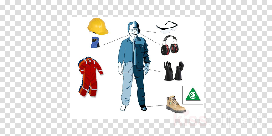 Ppe For Electrical Work Clipart Personal Protective (900x450), Png Download