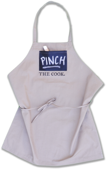 A Bbq Apron With A Pocket Made Out Of Chalkboard Fabric (600x600), Png Download