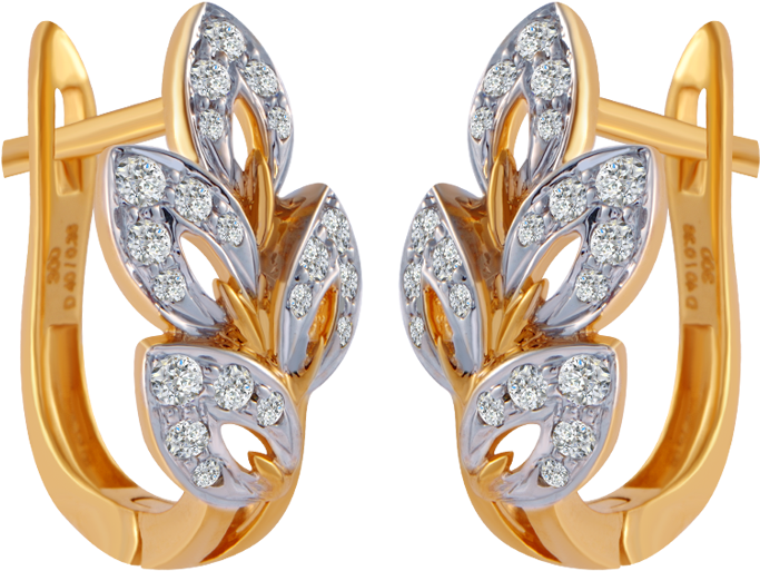 Chandra Jewellers 18 Kt Yellow Gold And Diamond Clip-on (1000x1000), Png Download