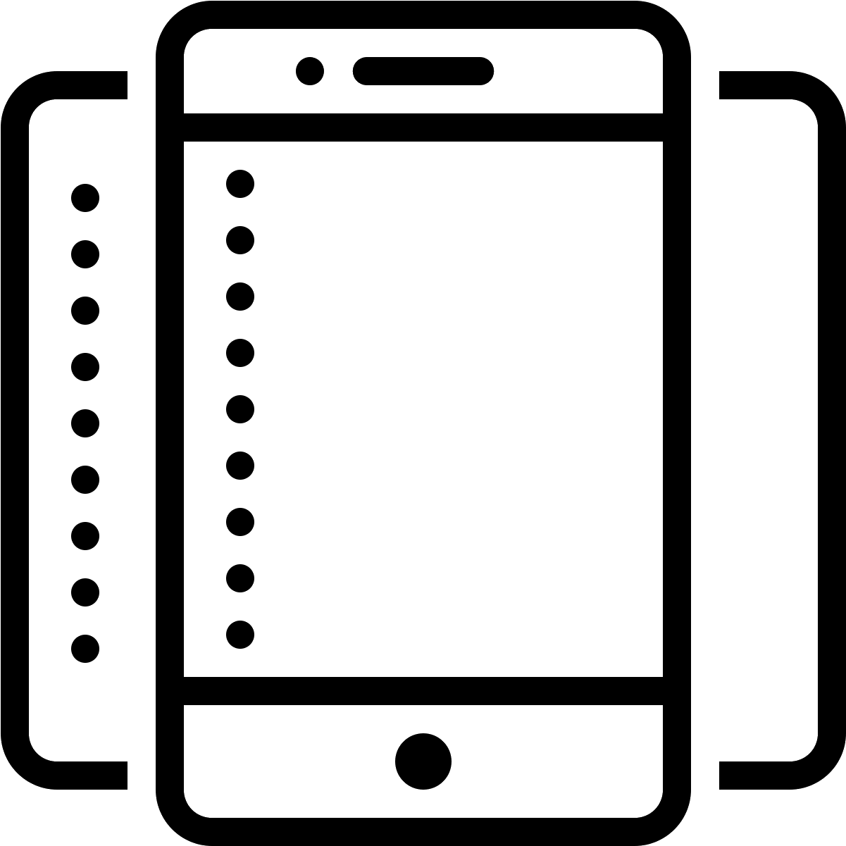Plusieurs Smartphones Icon (1600x1600), Png Download