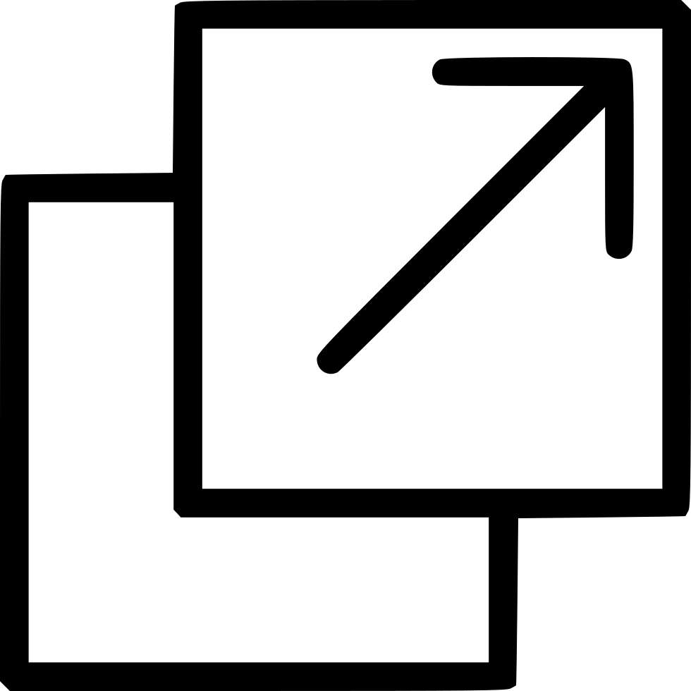 Open New Tab Arrow Window Comments (980x980), Png Download