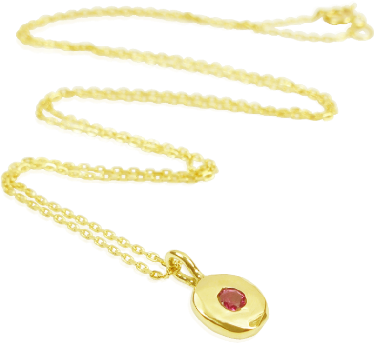 Ruby And Gold Nugget Pendant (870x1110), Png Download