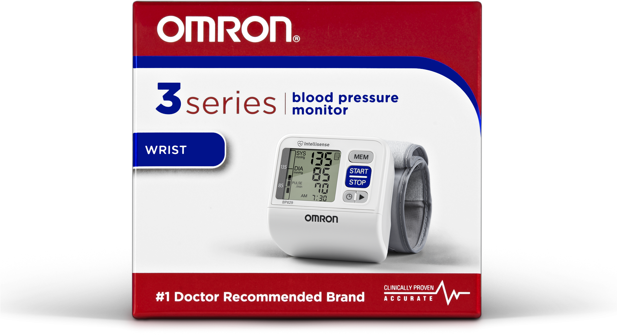 Wrist Home Bp Monitor 3 Series Intellisense (2100x1500), Png Download