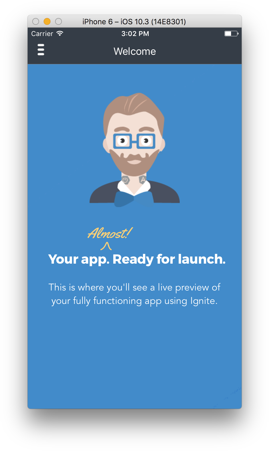 Jhipster Ignite App Running On Emulator (974x1602), Png Download