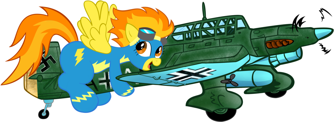 Artist Waffengrunt Giant Pony Ju Plane (1280x526), Png Download