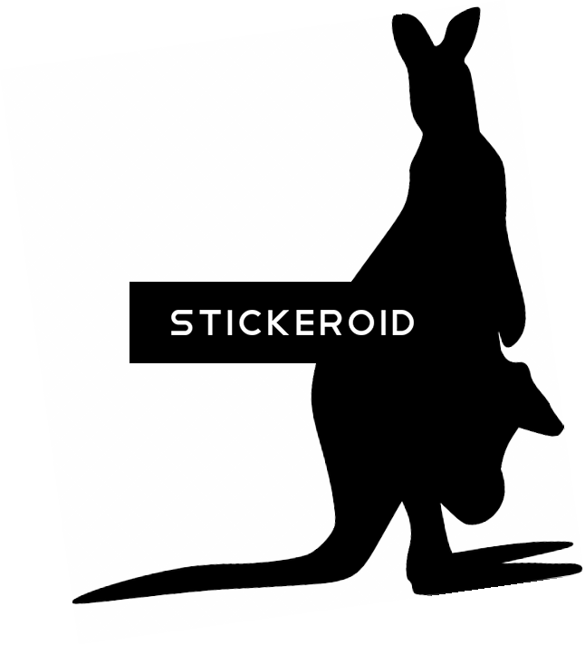 Кенгуру Kangaroo Silhouettes Силуэт (646x712), Png Download