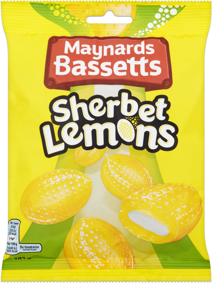 Maynards Bassett's Sherbet Lemons 192g (1200x1200), Png Download