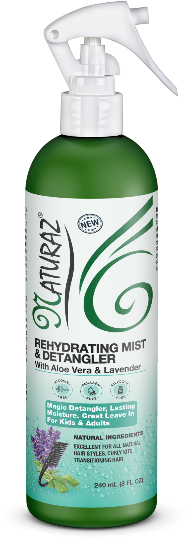 Naturaz Hair Rehydrating Mist & Detangler (1060x2074), Png Download