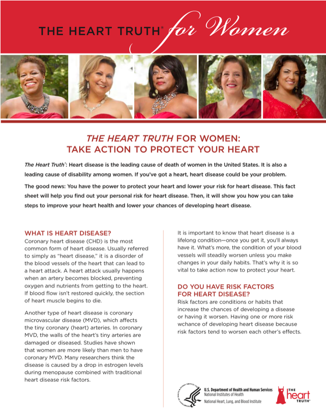 The Heart Truth For Women (640x828), Png Download