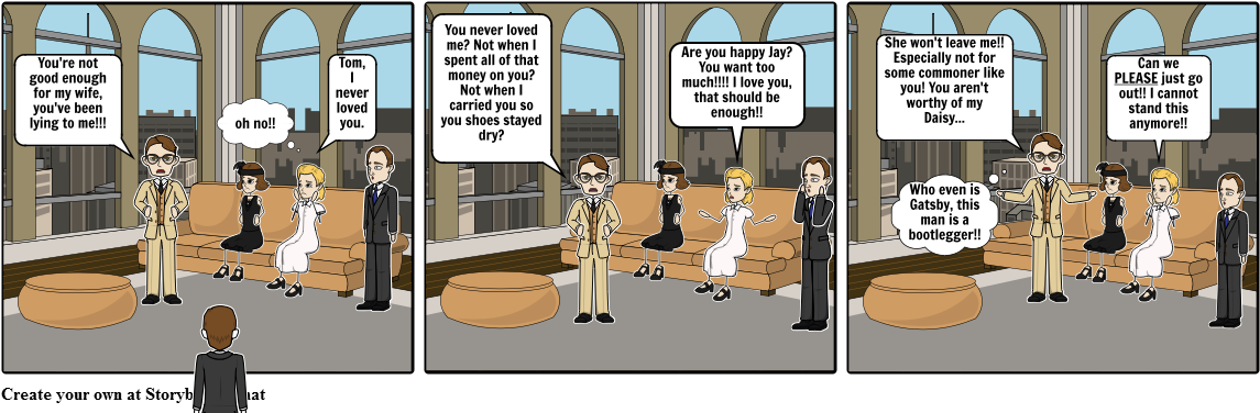 Gatbsy Pov With Tom (1164x385), Png Download