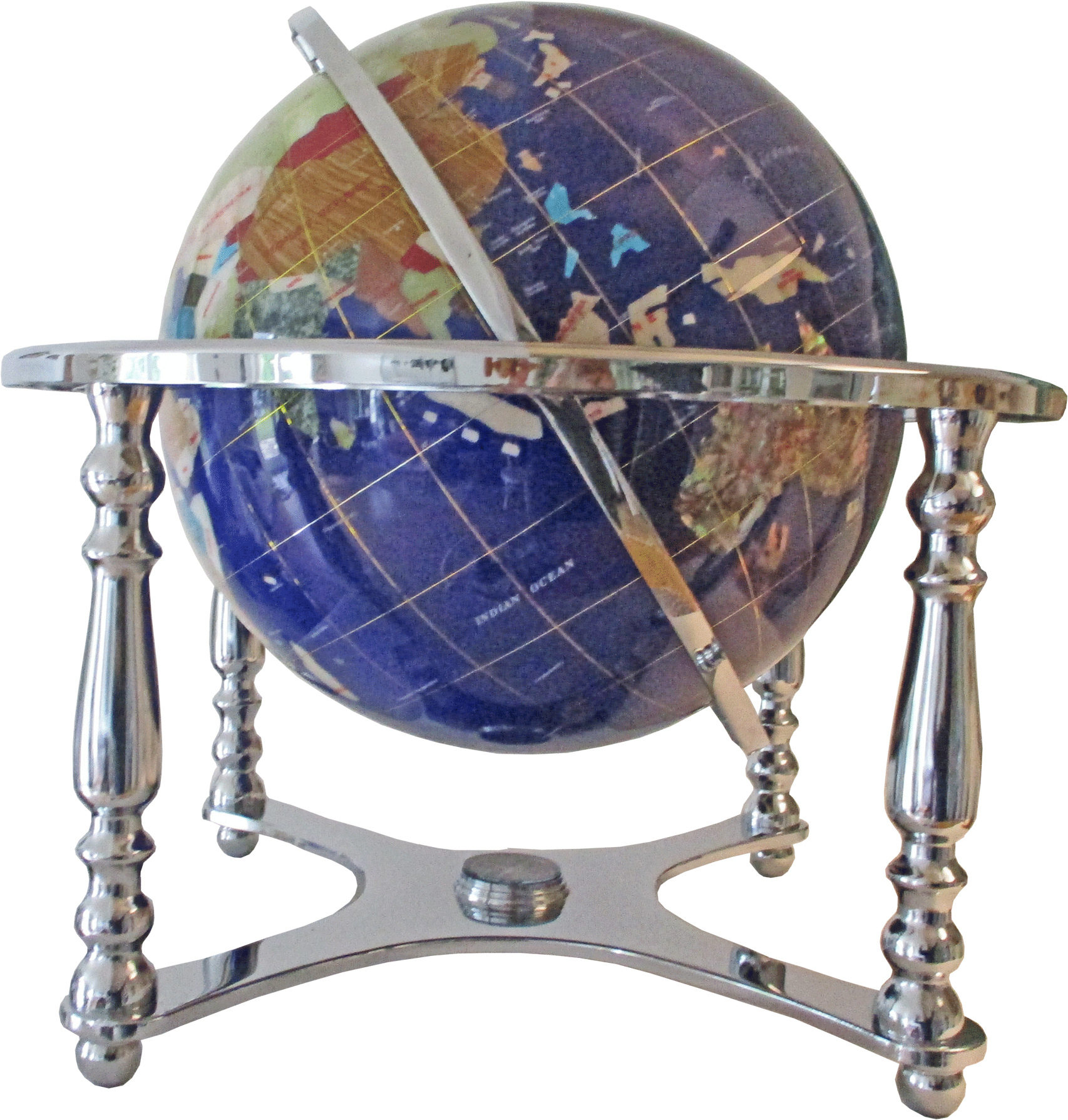 Globe Terrestre De Bureau 33 Cm Bleu Lapis 4 Pieds (1788x1998), Png Download