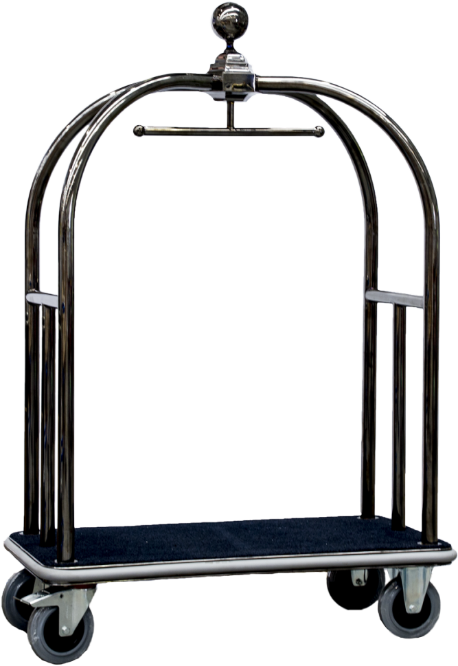 Hos 101 Bbwbkl Wagen Bellboy Trolley 5 Star Large Black (737x1000), Png Download