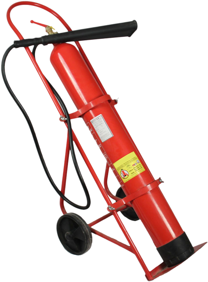 Co2 Trolley Mounted Type Fire Extinguisher (600x600), Png Download