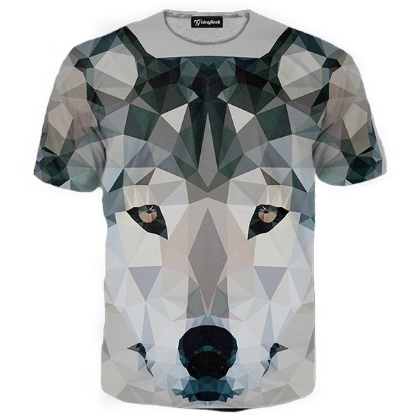 Abstract Wolf Tee (600x600), Png Download