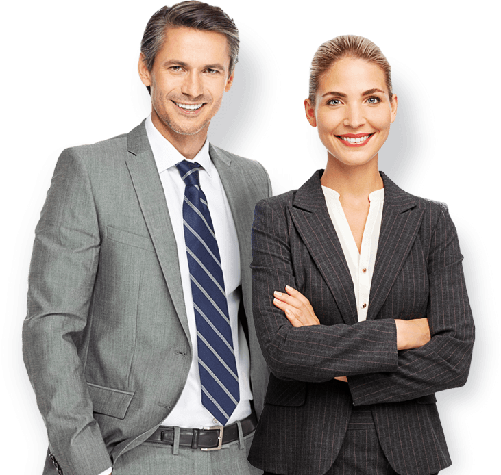Business Woman And Man Png (731x694), Png Download