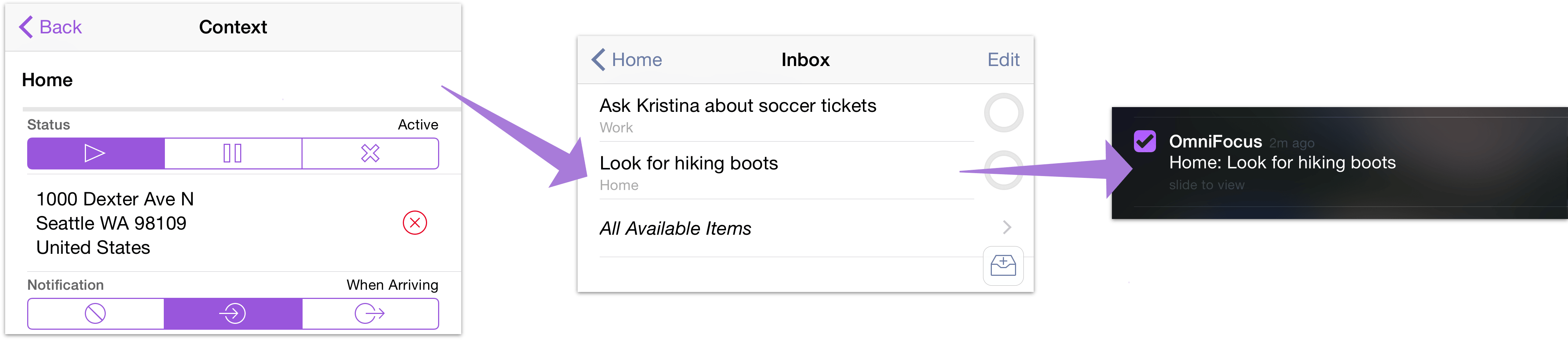 A Notification Appearing On An Iphone 6 Plus Based (4270x927), Png Download