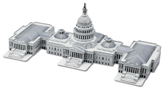 The U - S - Capitol - 3d Jigsaw Puzzle (640x640), Png Download
