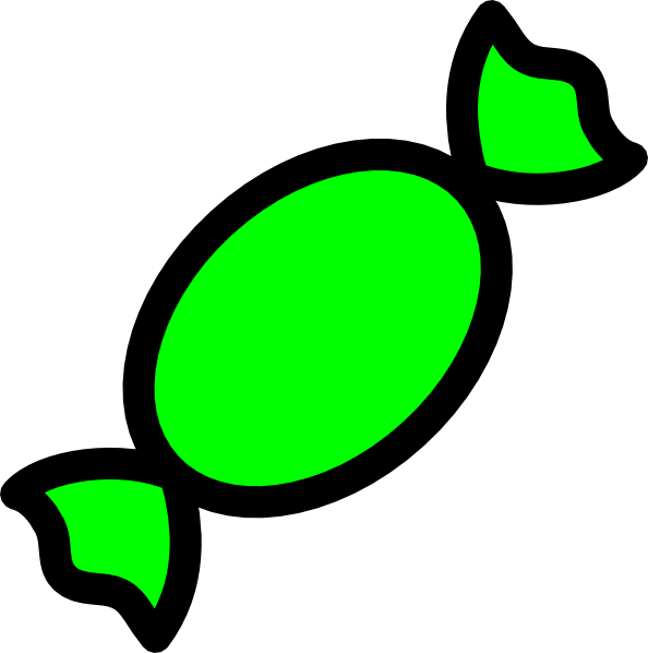 Picture Free Library Bright Green Candy Clip Art At (594x598), Png Download