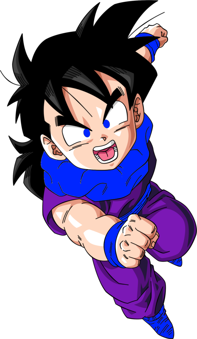 Kid Gohan Colored By Gmaffia D471ye4 2 (681x1172), Png Download