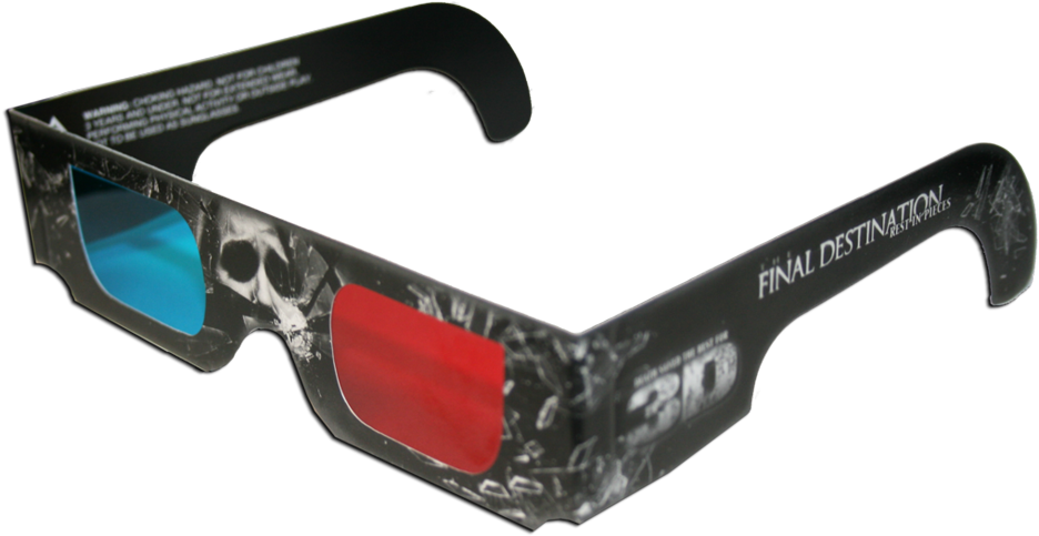 The Final Destination 3d Glasses (1024x531), Png Download