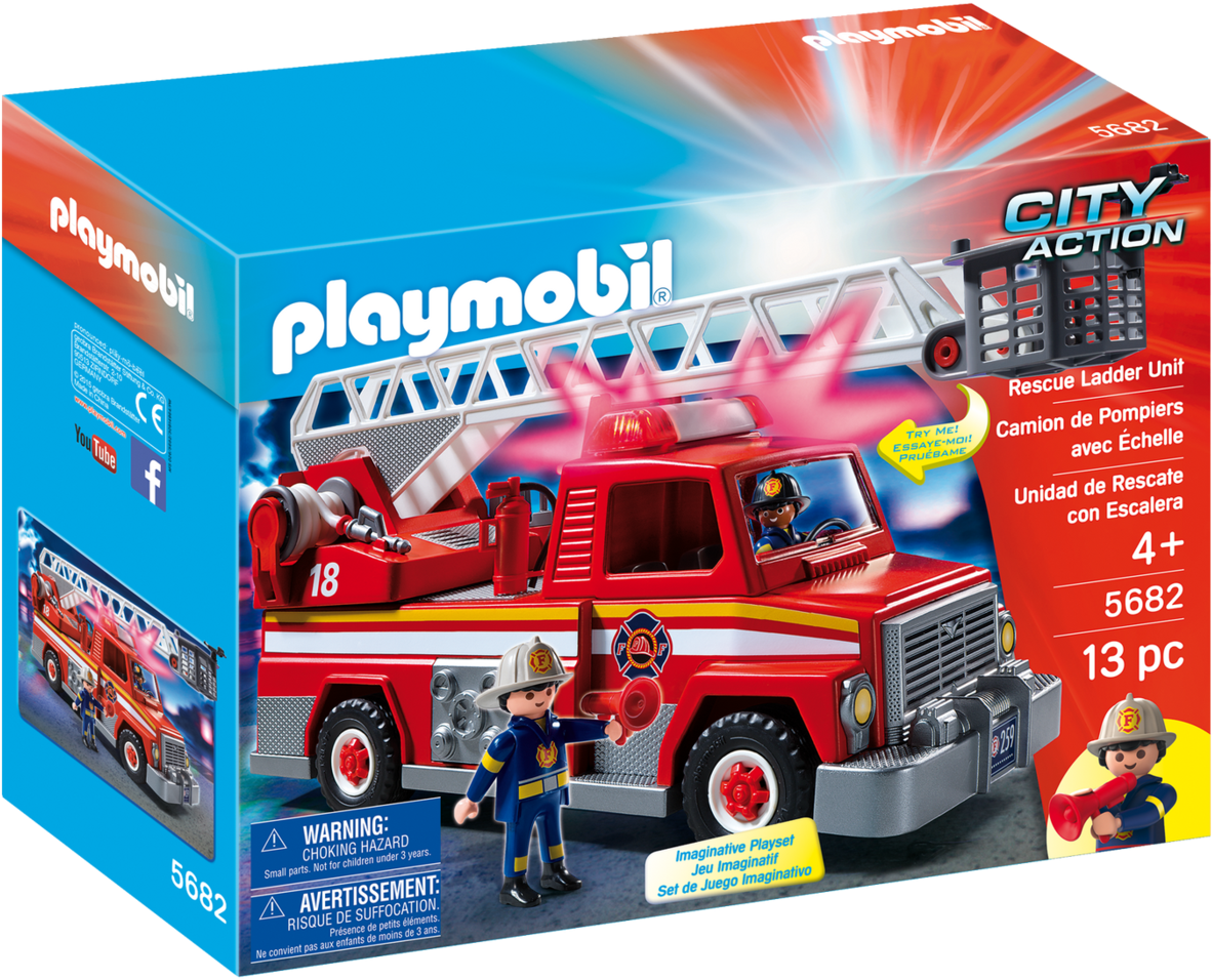 Fire Truck Rescue Ladder Unit (1400x980), Png Download