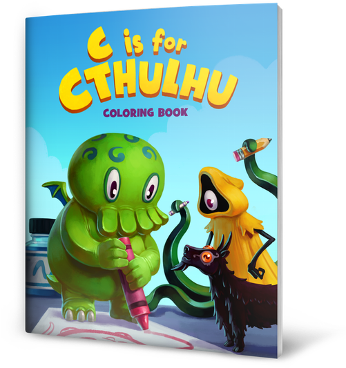 C Is For Cthulhu Coloring Book (500x621), Png Download