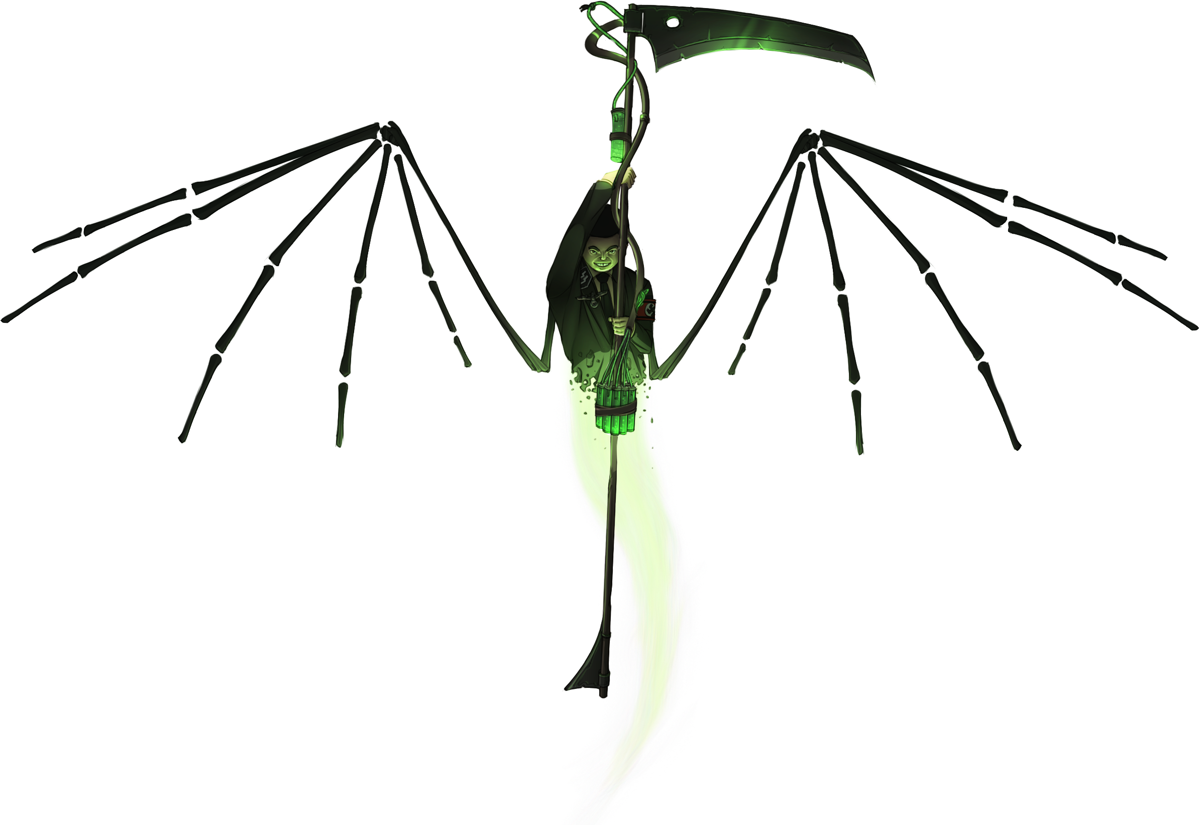 Zombie Nazi Demon Reaper Ghost (2386x1657), Png Download
