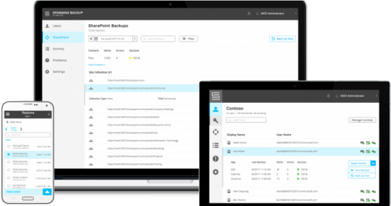 Spanning Backup For Office 365 Product Page (770x400), Png Download