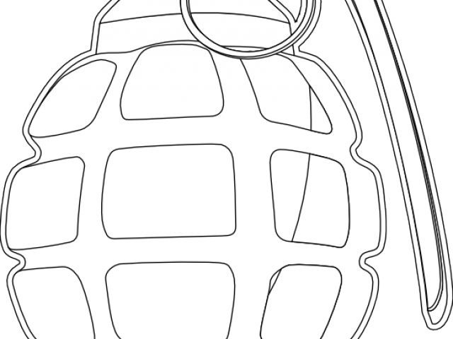 Drawn Grenade Hand Grenade - Illustration (640x480), Png Download