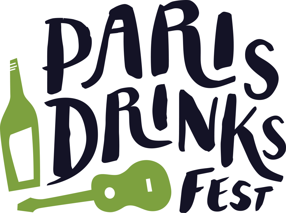 Paris Drinks Fest Logo Green Detail - Glass Bottle (1000x744), Png Download