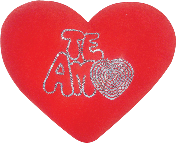 Almofada Coração Te Amo Lantejoula - Poduszka W Kształcie Serca (700x700), Png Download