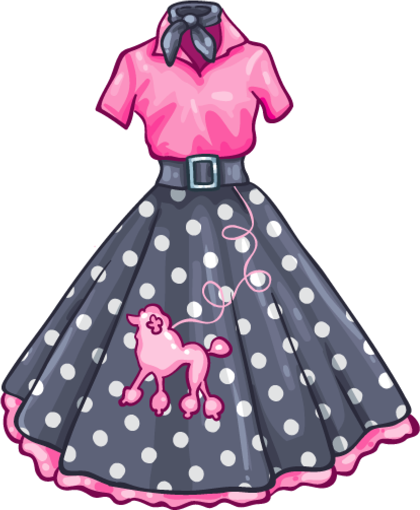 Clothing S Fashion Clip Art Dresses Transprent - Dotted Dress Clip Art (1024x1024), Png Download