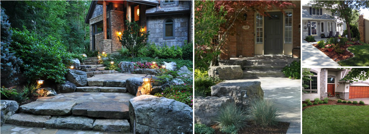 Curb Appeal Edina - Landscape Rock Wall Lighting (1300x481), Png Download