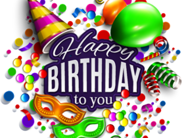 3d Clipart Happy Birthday - Transparent Happy Birthday Png (640x480), Png Download