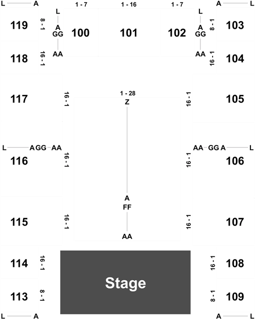 Event Info - K Rock Centre Seating Chart (525x655), Png Download