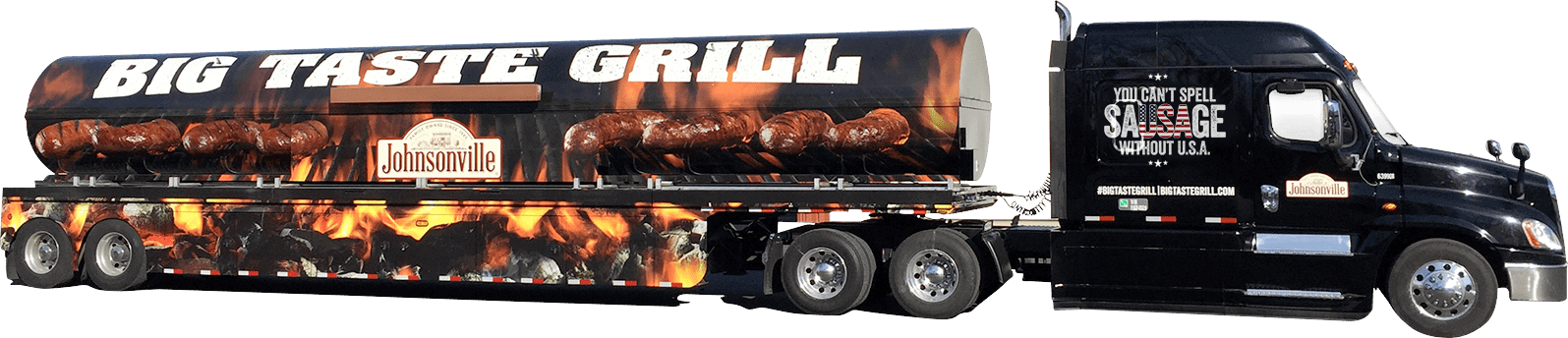Big Taste Grill Truck - Barbecue Grill (1595x344), Png Download