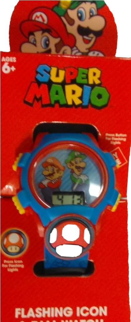 Super Mario Flashing Icon And Dial Lcd Kids Watch - Baby Toys (552x1115), Png Download