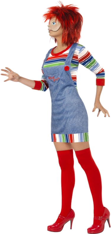 Licensed Miss Chucky Costume With Mask - Chucky Costume Women (500x793), Png Download