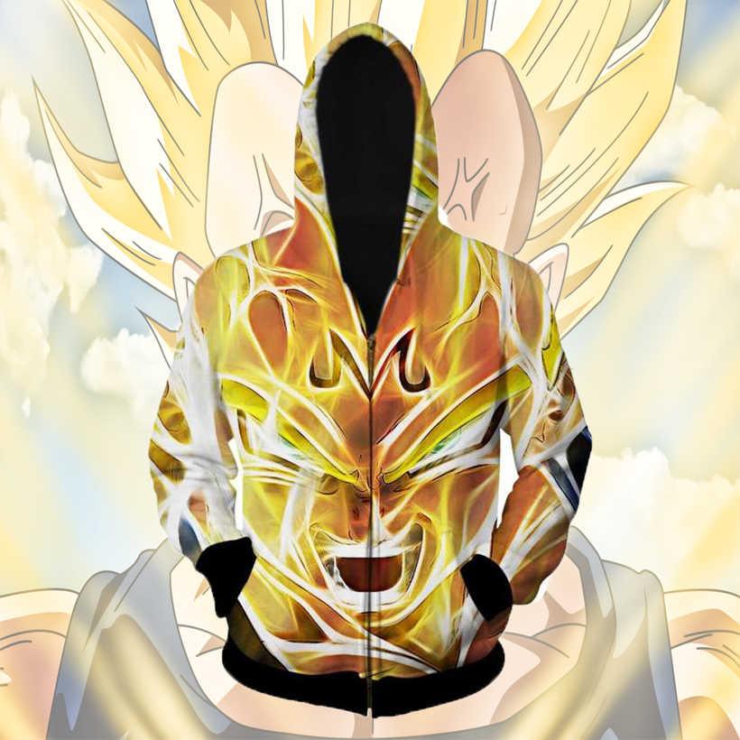Majin Vegeta 3d Zipup Hoodie Tag A Friend Who Would - Dragon Ball Z Vegeta Hoodie (820x820), Png Download