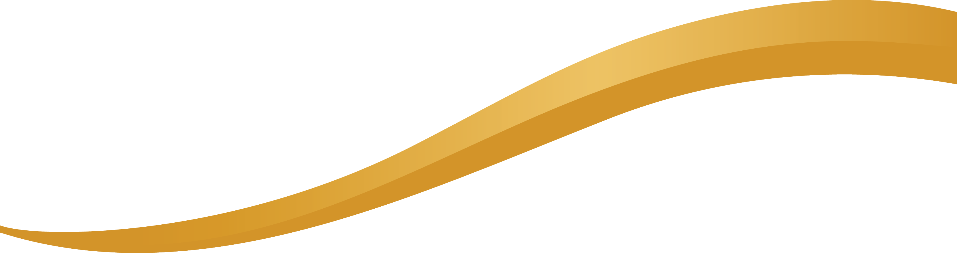 Golden Wave - Tan (3333x884), Png Download