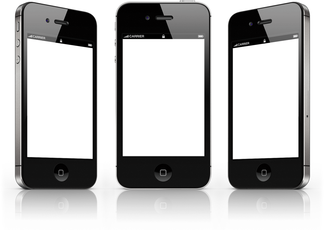 Iphone4s 3 Views Blacks - Application Mobile (1280x819), Png Download