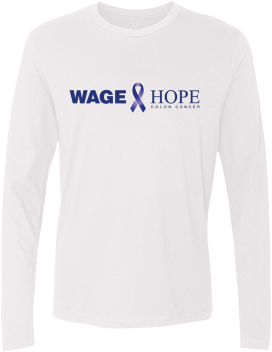 Wage Hope Colon Cancer Ribbon Long Sleeve - Agfa-gevaert (700x700), Png Download